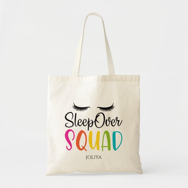 Sleepover Squad Slumber Party Tote Bag (Front)