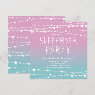 Sleepover Stars Birthday Party Invitation