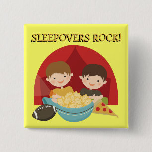 Sleepovers Rock 15 Cm Square Badge