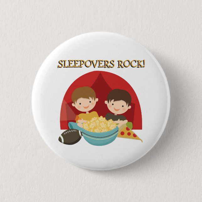Sleepovers Rock 6 Cm Round Badge (Front)