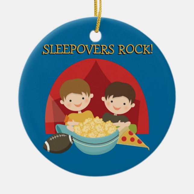 Sleepovers Rock Ceramic Tree Decoration (Front)