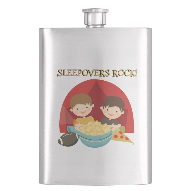 Sleepovers Rock Hip Flask (Front)