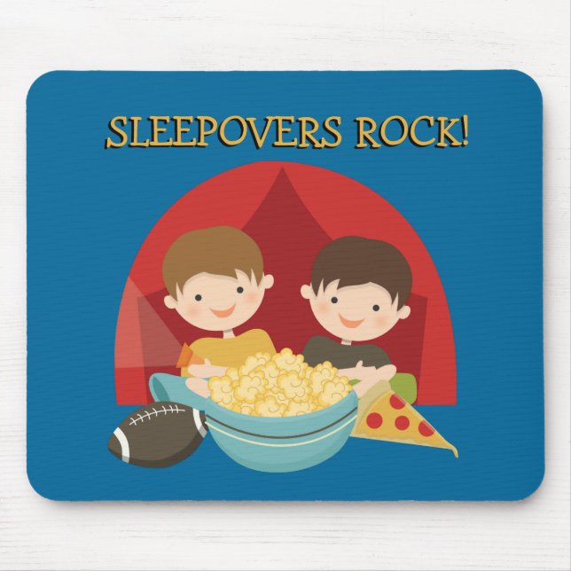 Sleepovers Rock Mouse Mat (Front)