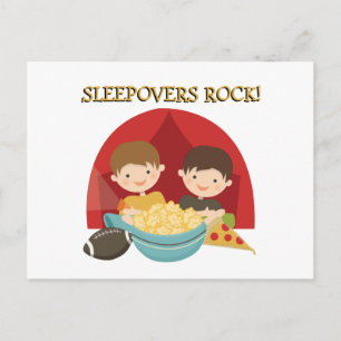 Sleepovers Rock Postcard