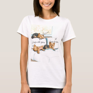 Sleeps with Yorkies by Catia Cho T-Shirt