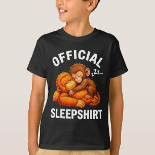 Sleepshirt animal cute punch monkey plush hugging  T-Shirt