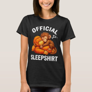 Sleepshirt animal cute punch monkey plush hugging  T-Shirt