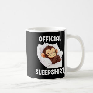 Sleepshirt Cute Sleeng Monkey Animal Lover Pajama Coffee Mug