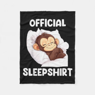 Sleepshirt Cute Sleeng Monkey Animal Lover Pajama  Fleece Blanket