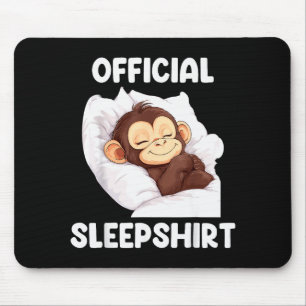 Sleepshirt Cute Sleeng Monkey Animal Lover Pajama Mouse Mat