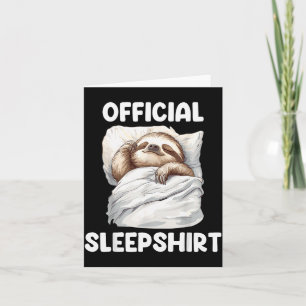 Sleepshirt Cute Sleeng Sloth Animal Lovers Pajama Card