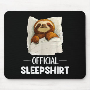 Sleepshirt Cute Sleeng Sloth Animal Lovers Pajama Mouse Mat
