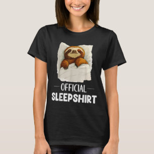 Sleepshirt Cute Sleeng Sloth Animal Lovers Pajama  T-Shirt