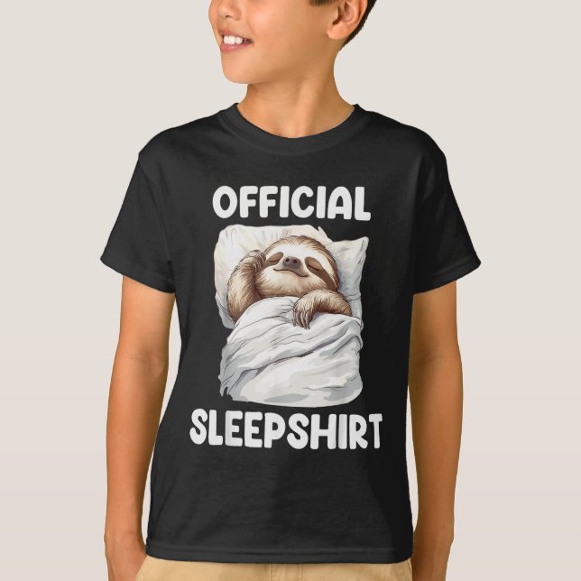 Sleepshirt Cute Sleeng Sloth Animal Lovers Pajama  T-Shirt (Front)