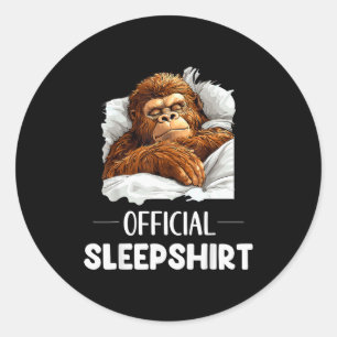 Sleepshirt Sleeng Bigfoot Sasquatch Lovers Pajama Classic Round Sticker