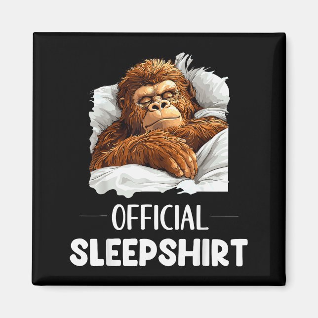 Sleepshirt Sleeng Bigfoot Sasquatch Lovers Pajama  Magnet (Front)