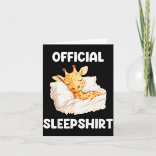 Sleepshirt Sleeng Giraffe Animal Lovers Pajama  Card
