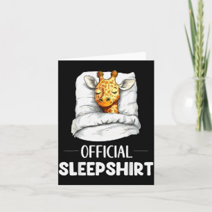 Sleepshirt Sleeng Giraffe Animal Lovers Pajama  Card