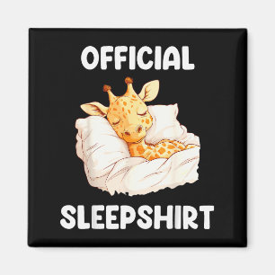 Sleepshirt Sleeng Giraffe Animal Lovers Pajama  Magnet