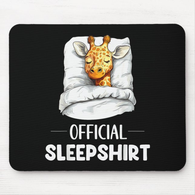 Sleepshirt Sleeng Giraffe Animal Lovers Pajama  Mouse Mat (Front)