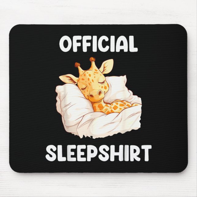 Sleepshirt Sleeng Giraffe Animal Lovers Pajama  Mouse Mat (Front)