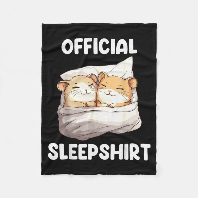 Sleepshirt Sleeng Hamster Animal Lovers Pajama  Fleece Blanket (Front)