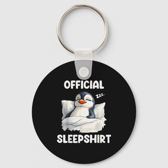 Sleepshirt Sleeng Penguin Animal Lovers Pajama  Key Ring (Front)