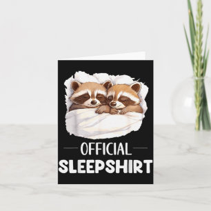 Sleepshirt Sleeng Raccoon Animal Lovers Pajama  Card