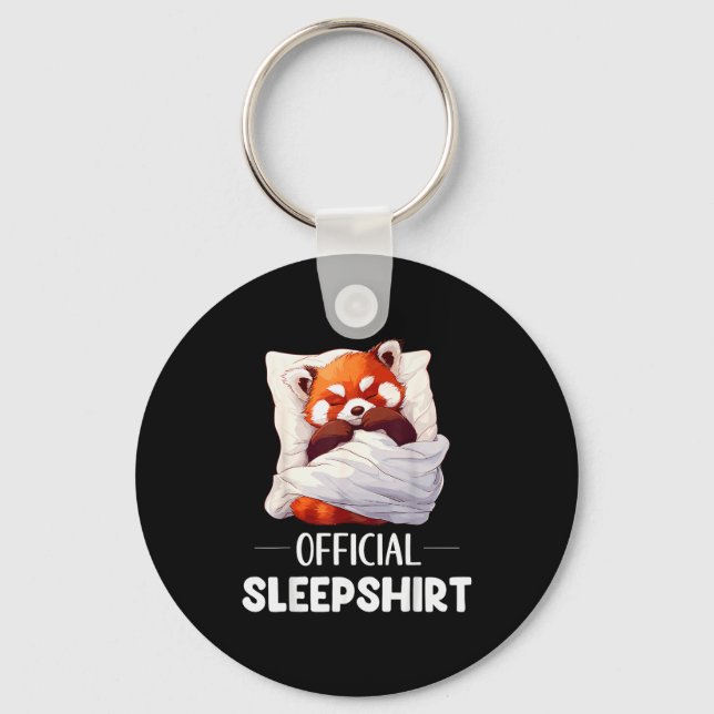 Sleepshirt Sleeng Red Panda Animal Lovers Pajama  Key Ring (Front)