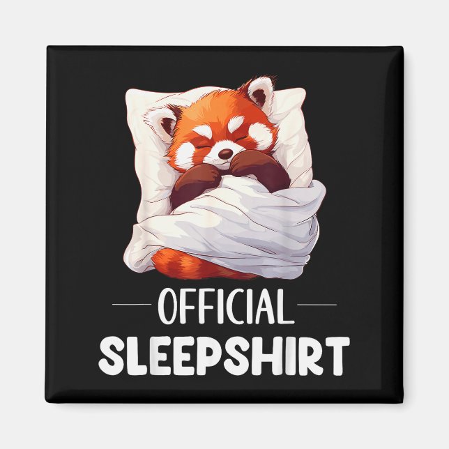 Sleepshirt Sleeng Red Panda Animal Lovers Pajama  Magnet (Front)