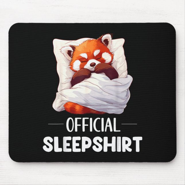 Sleepshirt Sleeng Red Panda Animal Lovers Pajama  Mouse Mat (Front)