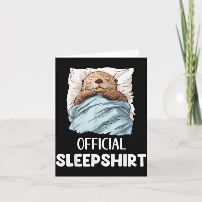 Sleepshirt Sleeng Sea Otter Animal Lovers Pajama  Card (Front)