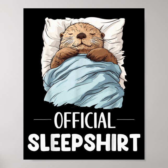 Sleepshirt Sleeng Sea Otter Animal Lovers Pajama  Poster (Front)
