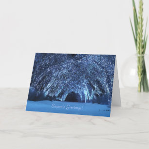 "Sleepwalker Wood (Blue)" Christmas Card