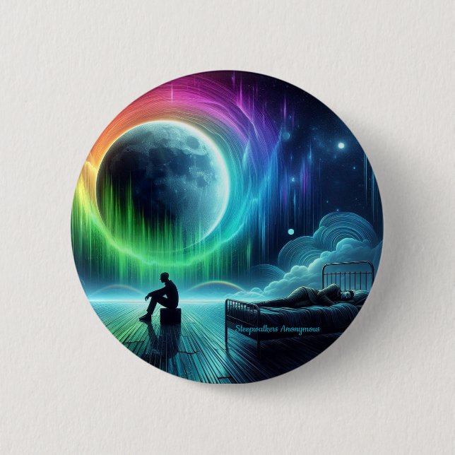 Sleepwalkers Anonymous Round Button Badge (Front)