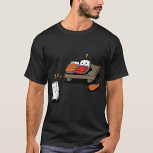 Sleepwalking Sushi Funny Kawaii Sushi Cartoon T-Shirt