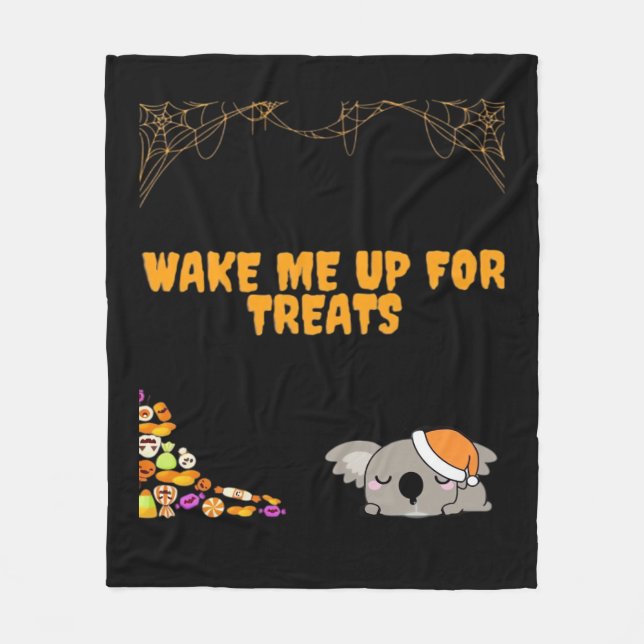 Sleepy animal ready for Halloween treats! Classic  Fleece Blanket (Front)