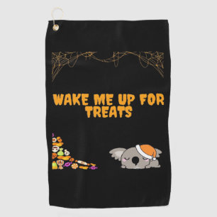Sleepy animal ready for Halloween treats! Classic  Golf Towel