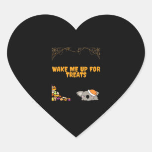 Sleepy animal ready for Halloween treats! Classic Heart Sticker