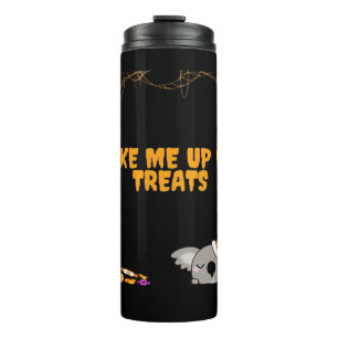 Sleepy animal ready for Halloween treats! Classic  Thermal Tumbler