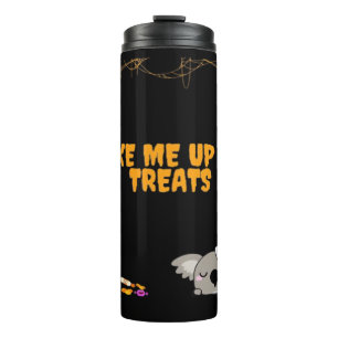 Sleepy animal ready for Halloween treats! Classic Thermal Tumbler