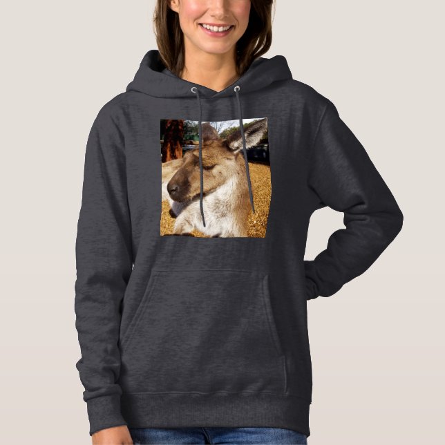 Sleepy Australian Kangaroo, Hoodie (Front)