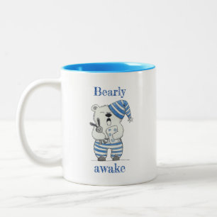 Sleepy Baby Bear // Bearly Awake Two-Tone Coffee Mug