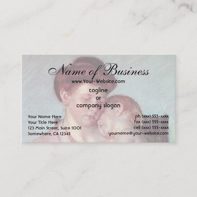Sleepy Baby by Mary Cassatt Business Card (Front)