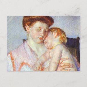 Sleepy Baby. c. 1910, Mary Cassatt Postcard