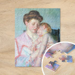 Sleepy Baby | Mary Cassatt Jigsaw Puzzle<br><div class="desc">Sleepy Baby (1910) by American impressionist artist Mary Cassatt. Original artwork is a pastel portrait of a mother holding her sleeping baby. 

Use the design tools to add custom text or personalise the image.</div>