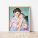 Sleepy Baby | Mary Cassatt Poster<br><div class="desc">Sleepy Baby (1910) by American impressionist artist Mary Cassatt. Original artwork is a pastel portrait of a mother holding her sleeping baby. 

Use the design tools to add custom text or personalise the image.</div>