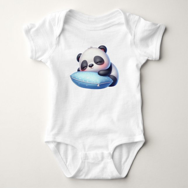 Sleepy baby panda bodysuit (Front)