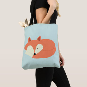 Sleepy Baby Red Fox Tote Bag