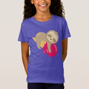 Sleepy Baby Sloth On Ice Cream Cone T-Shirt